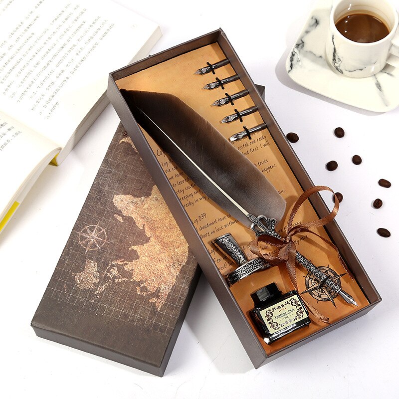 Offisupply™ - Retro Vintage Calligraphy Feather Dip Fountain Pen - MUST HAVE!