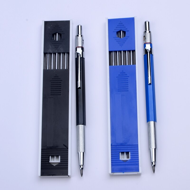 Offisupply™ - Creative Mechanical Drafting Pencil with 12 Pieces of Lead - Metal 2.0 MM HB Standard