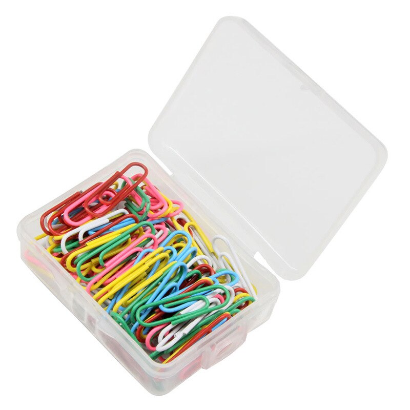 Offisupply™ - 100 pcs/pack Rainbow Coloured Paper Clips, Useful to Organise Documents