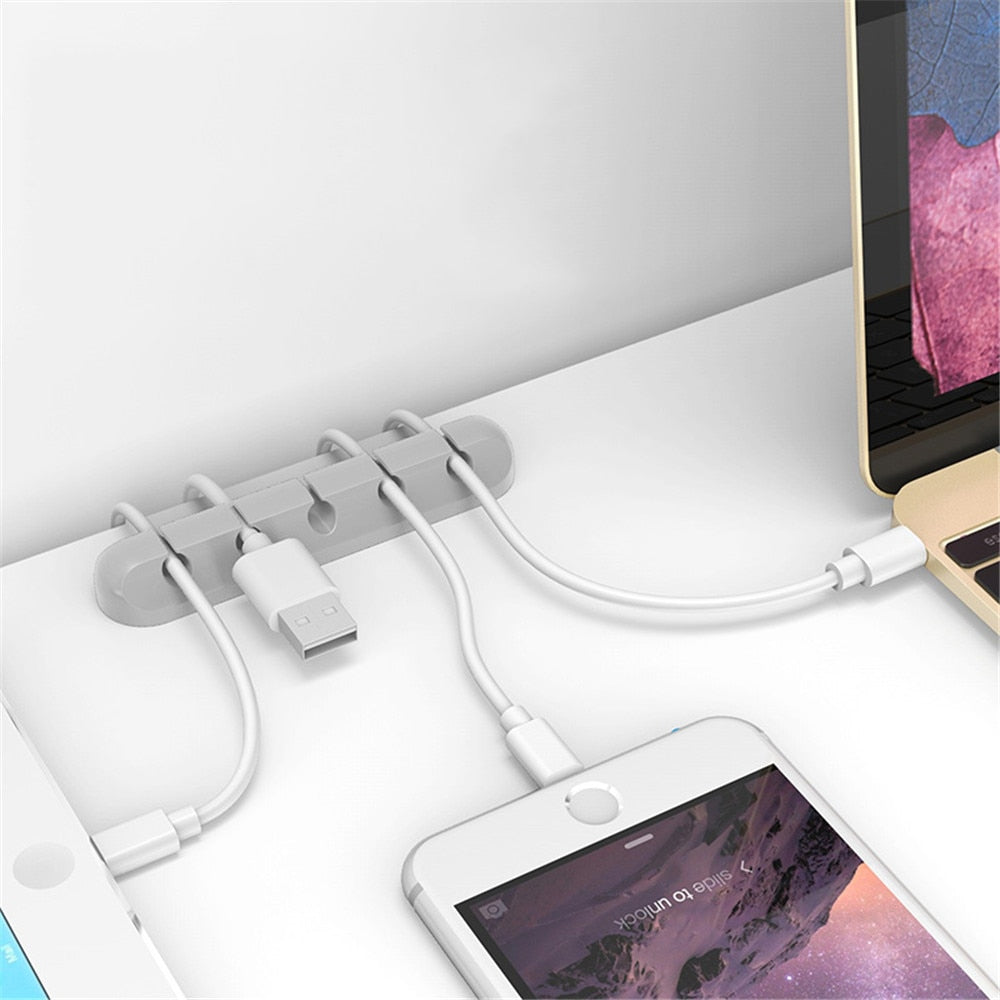 Offisupply™ - 1 Pc Silicone USB Cable Organiser